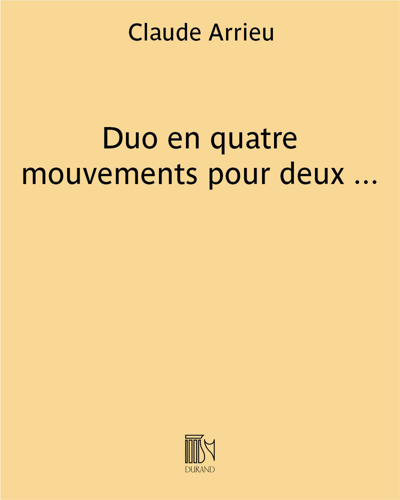 Duo in Four Movements for Two Flutes — Claude Arrieu