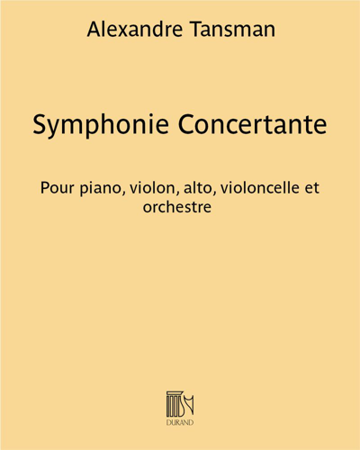 Symphonie Concertante — Alexandre Tansman