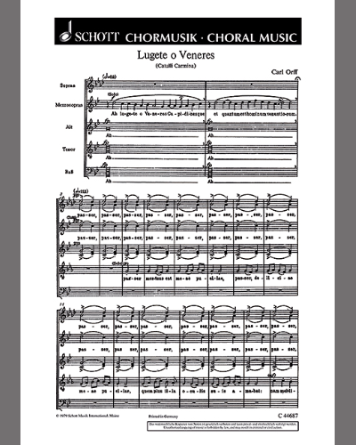 Lugete o Veneres — Carl Orff