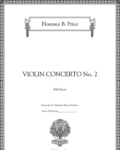 Violin Concerto No. 2 — Florence Price