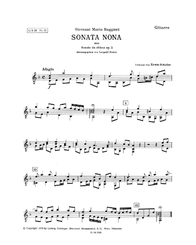 Sonata No. 9 in D minor, op. 3 — Giovanni Maria Ruggieri