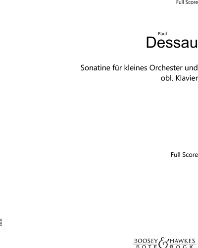 Sonatine for Small Orchestra and Obligatory Piano — Paul Dessau