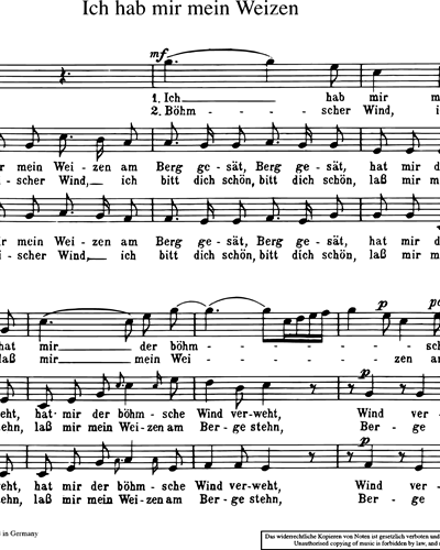 Ich hab' mir mein Weizen — Ernst Pepping