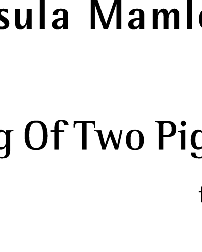 Love Song Of Two Pigeons — Ursula Mamlok