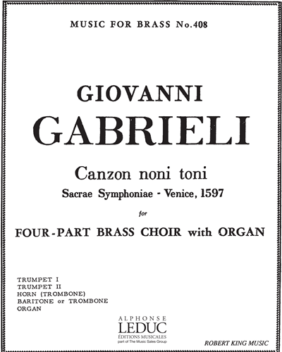 Canzon noni toni (from 'Sacrae symphoniae', Venice, 1597) — 乔万尼·加布里埃利