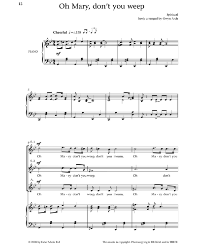 Oh Mary, Don't You Weep — Gwyn Arch
