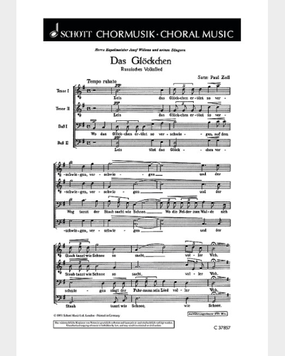 Drei russische Volkslieder — Paul Zoll
