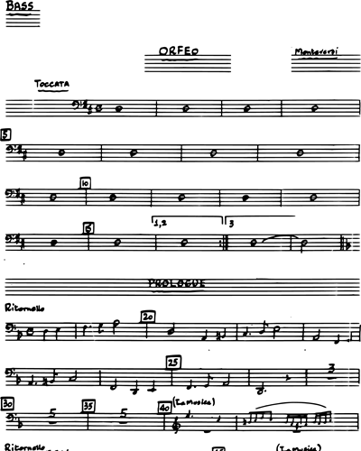 L'Orfeo, SV 318 — 蒙特威尔第