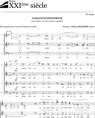 O Magnum Mysterium - Manchot — Pierre Manchot