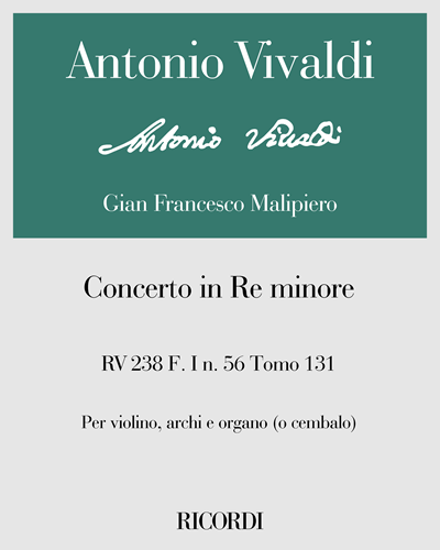 Concerto in D minor, RV 238, F. I no. 56, Tomo 131 — Antonio Vivaldi