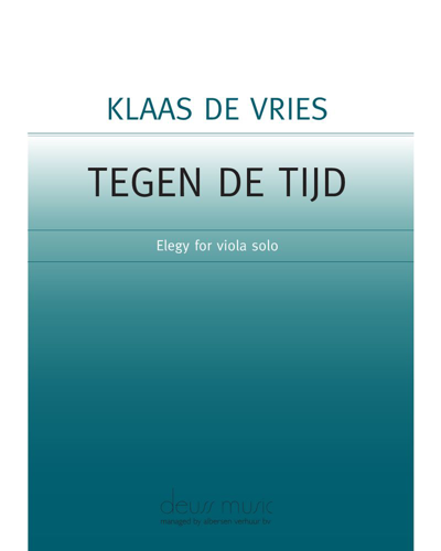 Tegen de Tijd — Klaas de Vries