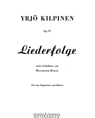 Liederfolge, op. 97 — Yrjoe Kilpinen