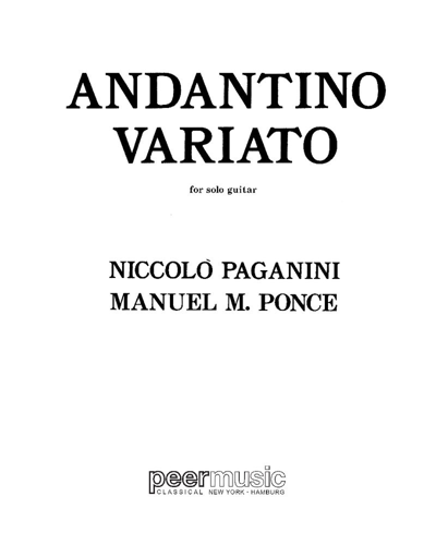 Andantino Variato — 庞塞