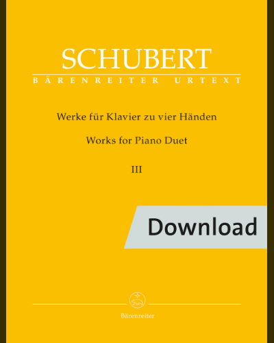 Works for Piano Duet (Four Hands-One Piano), Volume 3 — 舒伯特