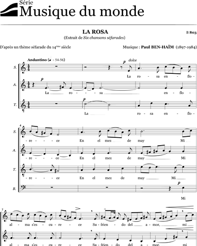 La rosa — Paul Ben Haim