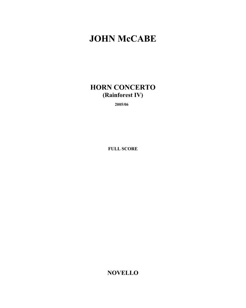 Horn Concerto — John McCabe