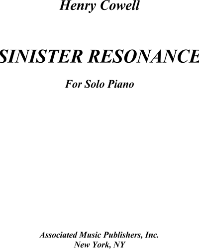 Sinister Resonance — 亨利·考埃尔