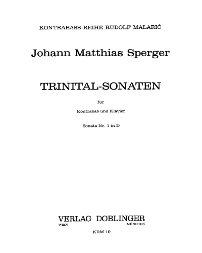 Sonata in Trinital No. 1 in D major — Johannes Matthias Sperger