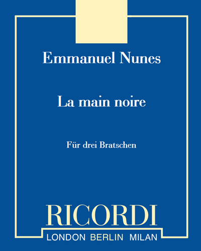 La main noire — Emmanuel Nunes
