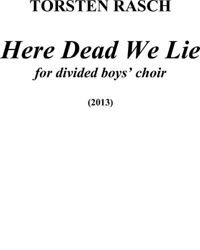Here Dead We Lie — Torsten Rasch