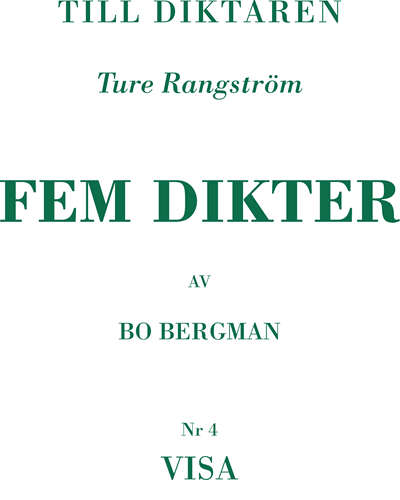 Song (No. 4 from "Five Poems") — Ture Rangström