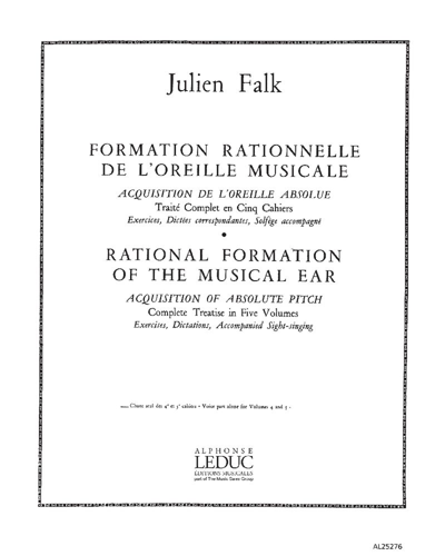 Formation rationnelle de l'oreille musicale — Julien Falk