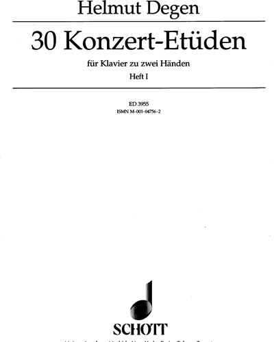 30 Concert studies — Helmut Degen
