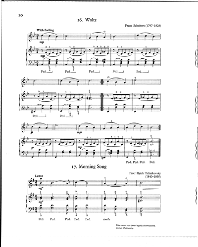 Morning Song — Pyotr Ilyich Tchaikovsky