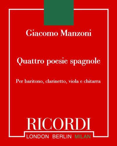 Quattro poesie spagnole — Giacomo Manzoni