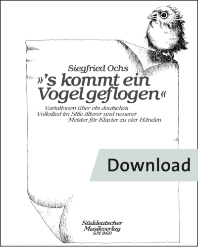 s kommt ein Vogel geflogen für Klavier zu vier Händen — Ochs Siegfried