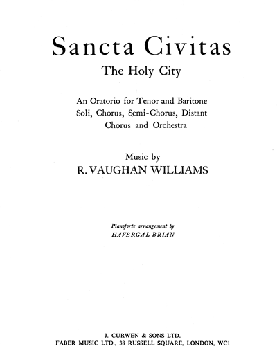 Sancta Civitas — 沃恩·威廉斯