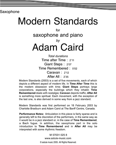 Modern Standards — Adam Caird