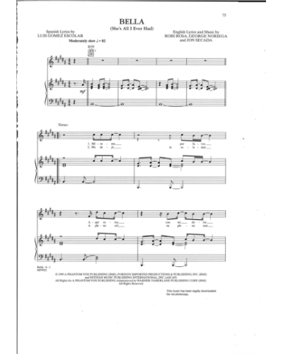 Bella (She's All I Ever Had) — Ricky Martin