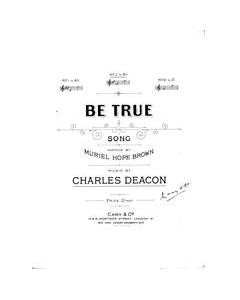 Be True — Charles Deacon