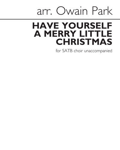 Have Yourself a Merry Little Christmas — 佚名