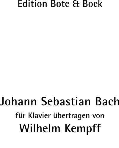 Chorale Prelude, BWV 639 — Johann Sebastian Bach