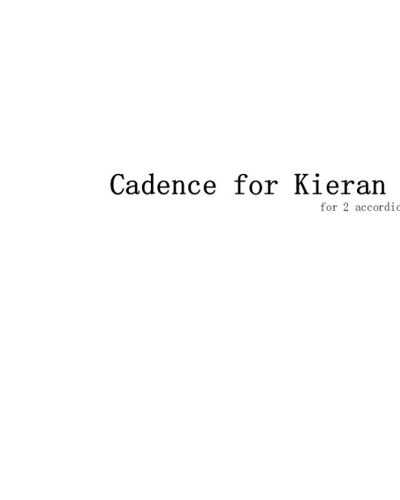 Cadence for Kieran Timbrell — Eden Lonsdale