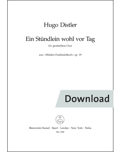 Ein Stündlein wohl vor Tag — Hugo Distler