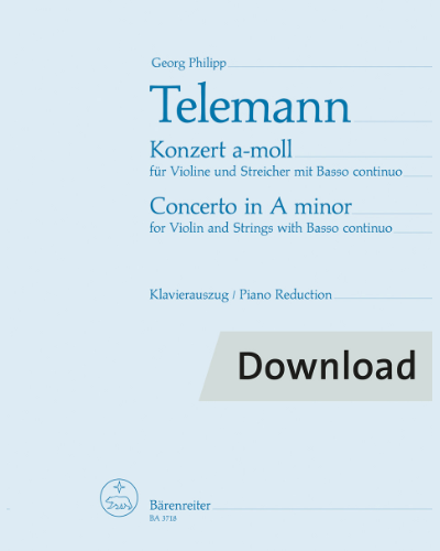 Konzert für Violine, Streicher und Basso continuo a-Moll — 泰勒曼