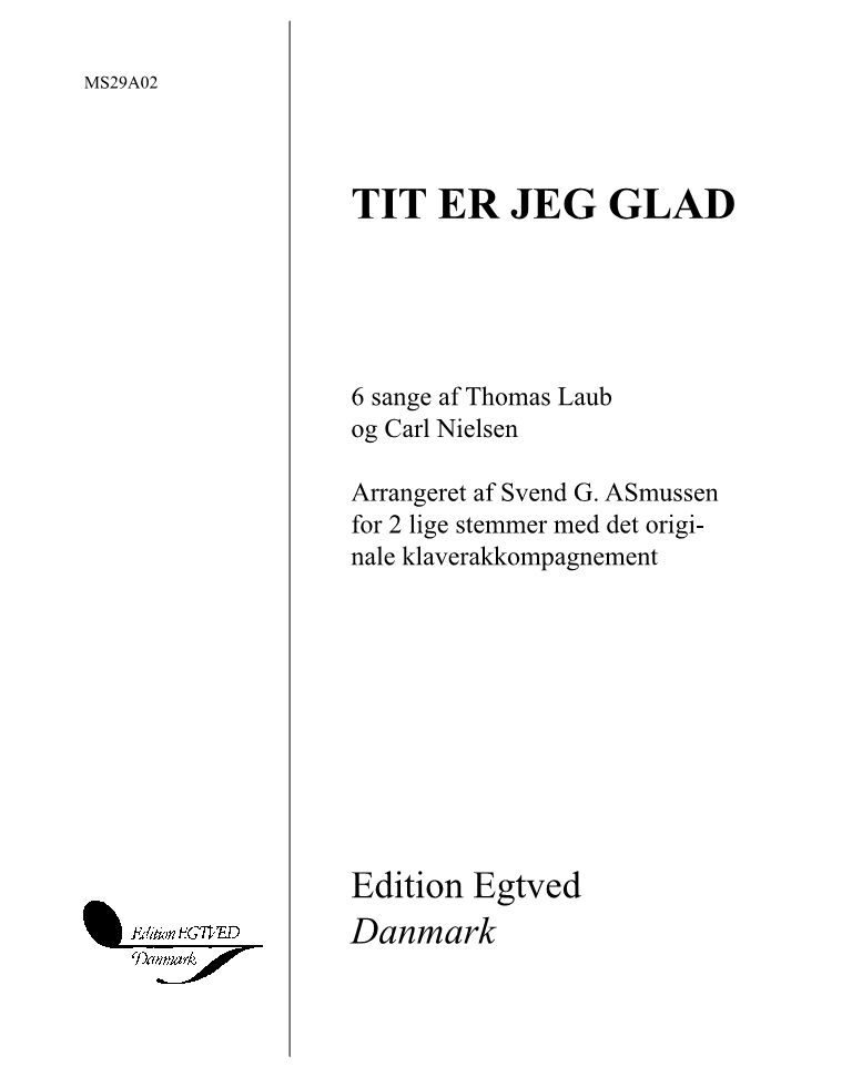6 Songs by Thomas Laub and Carl Nielsen — 尼尔森