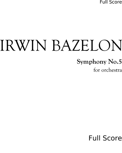 Symphony No.5 — Irwin Bazelon