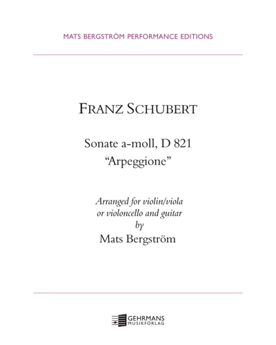 Sonata in A minor 'Arpeggione', op. 821 — Franz Schubert