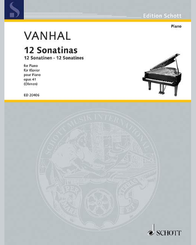 12 Easy and progressive Sonatinas — Johann Baptist Wanhal