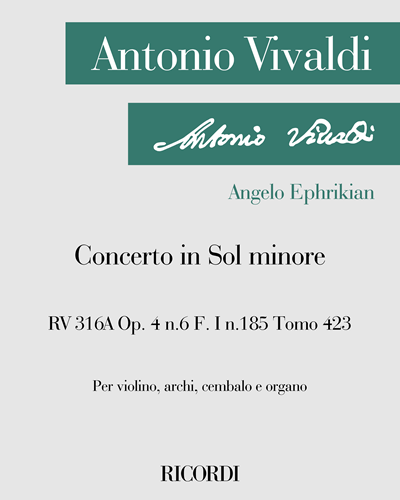 Concerto in G minor, op. 4 no. 6, RV 316a — 维瓦尔第