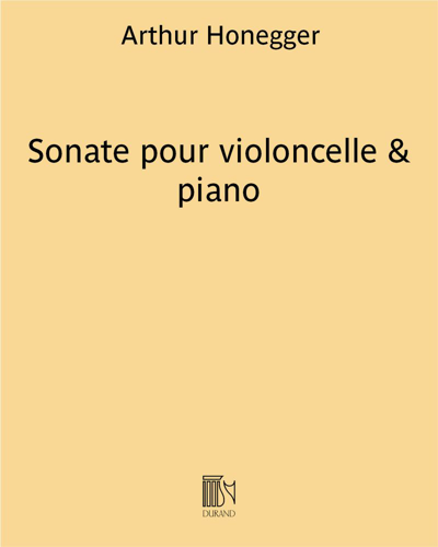 Sonata for Cello and Piano — 奥涅格