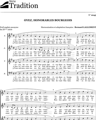 Oyez, honorables bourgeois ! — Bernard Lallement