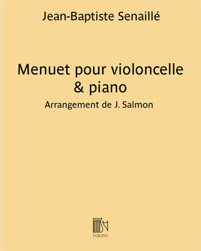 Menuet pour violoncelle & piano — Jean-Baptiste Senaillé