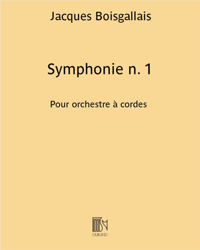 Symphonie n. 1 — Jacques Boisgallais