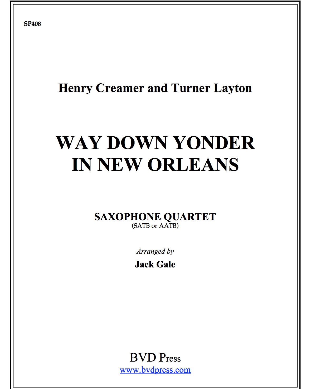 Way Down Yonder in New Orleans — Henry Creamer