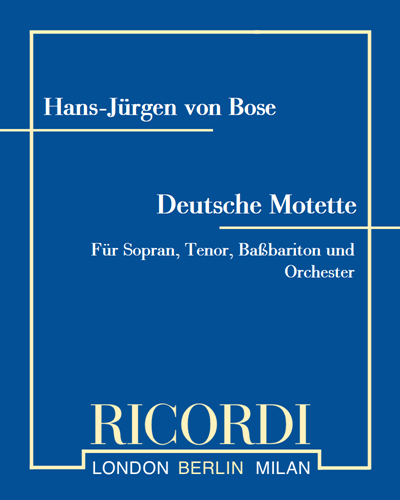 Deutsche Motette — Hans-Jürgen von Bose